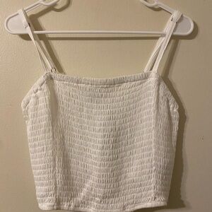 New NWT Torrid White Gauze Smocked Crop‎ Cover-Up Cami - White - Size Large